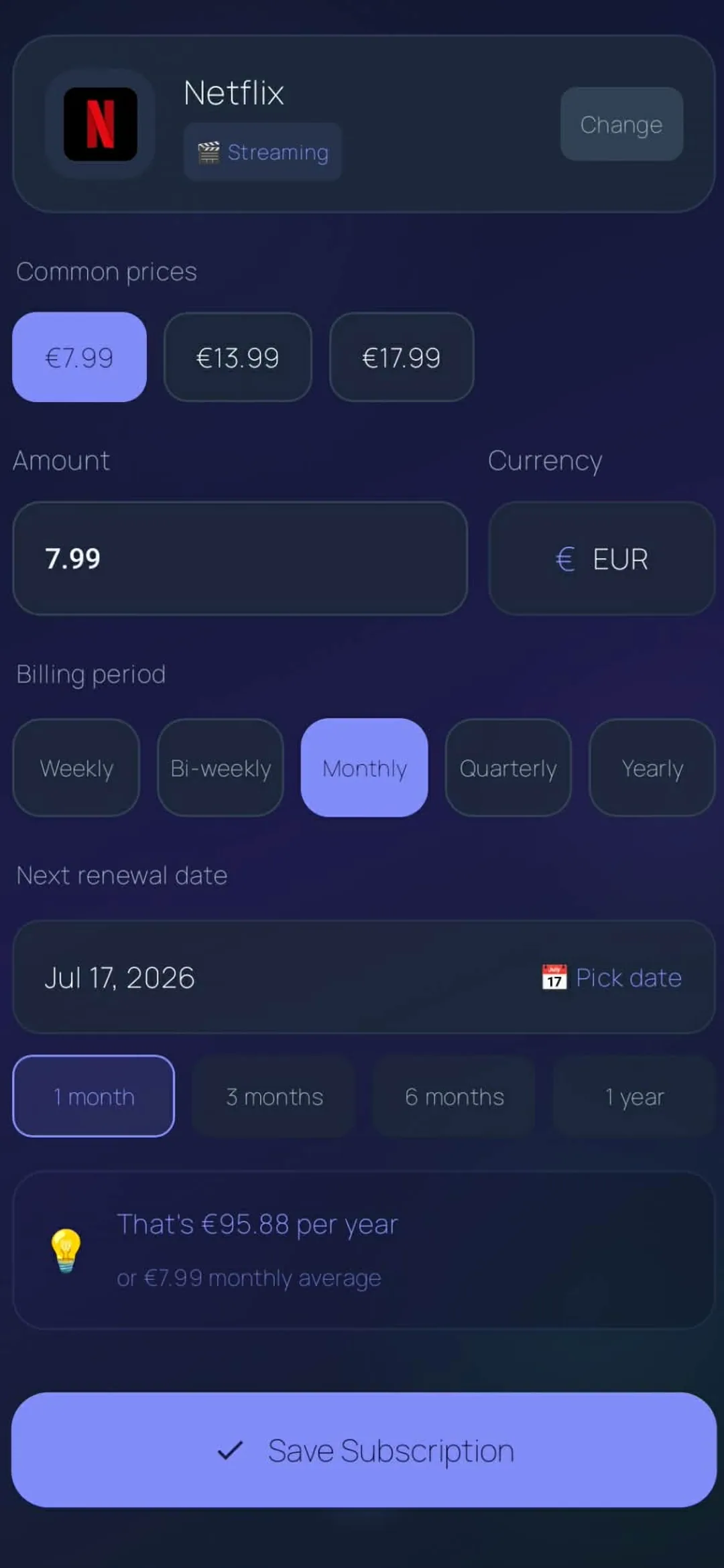 Subio — subscription price and billing details